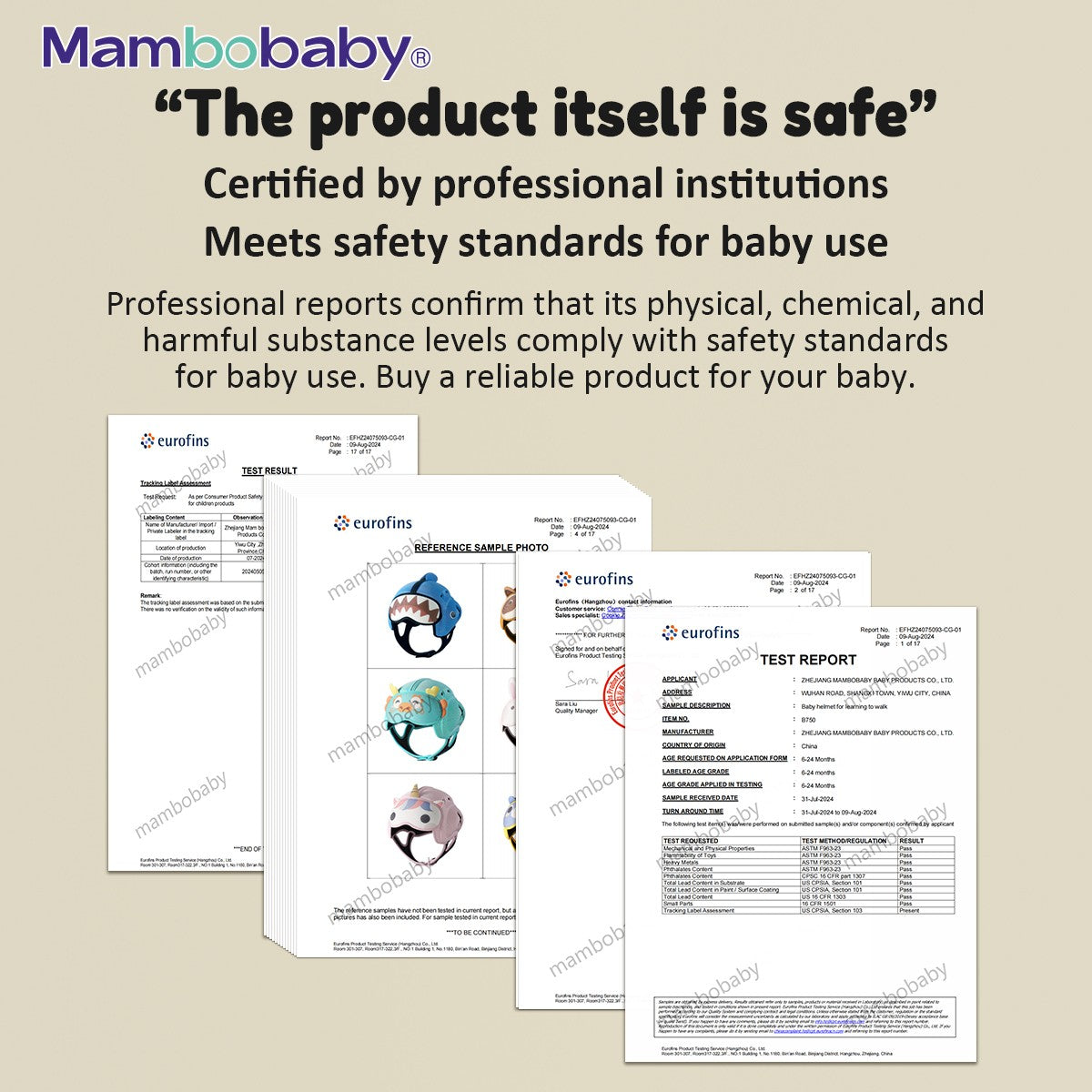 Capacete de Proteção Anti-Impacto para Bebê Mambobaby Guard - Leve, Respirável e com Design Fofo de Animais