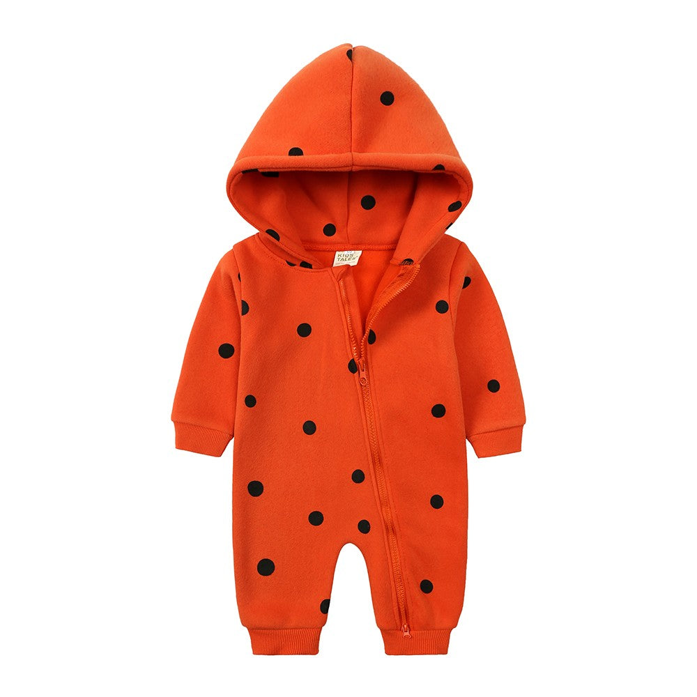 0-24m bonito bebê recém-nascido macacão inverno absorvente velo roupas quente