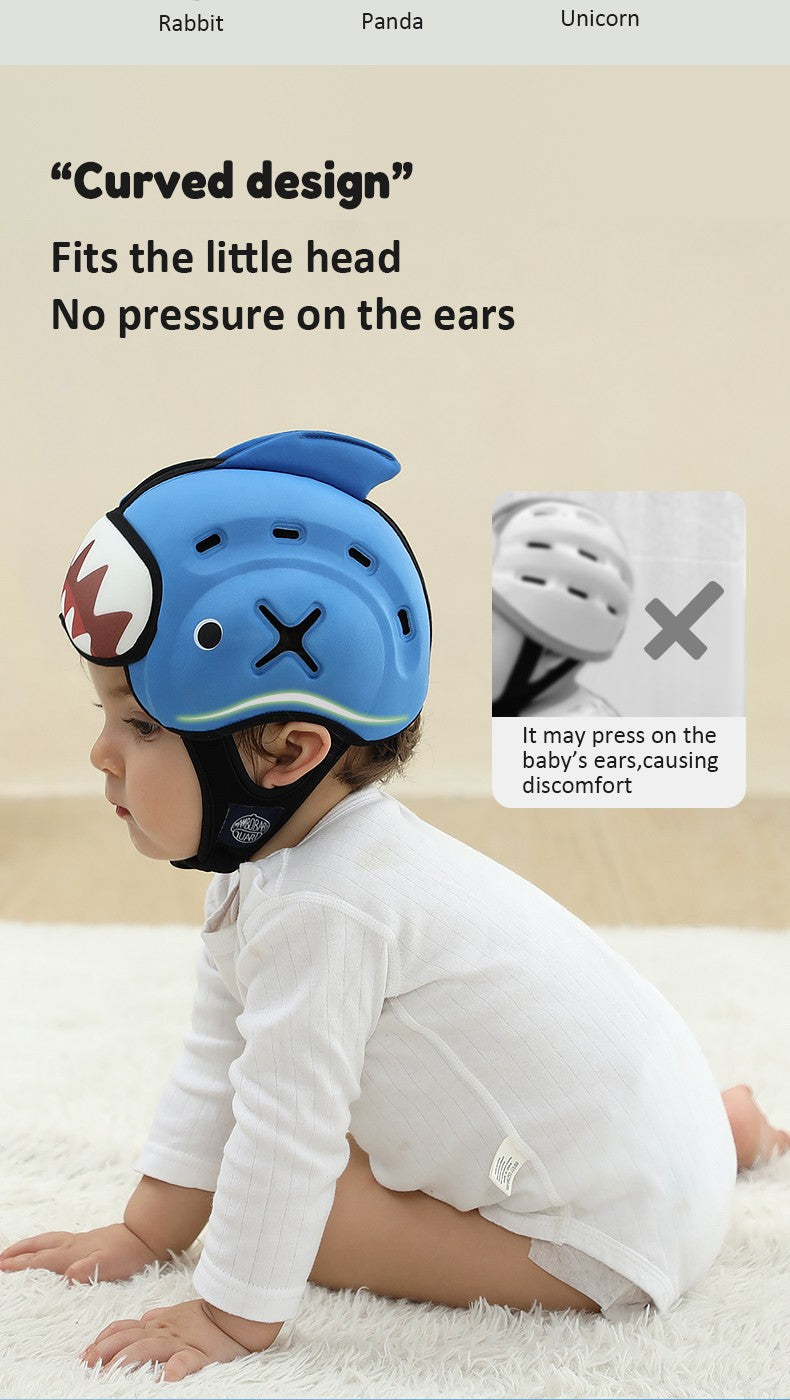 Capacete de Proteção Anti-Impacto para Bebê Mambobaby Guard - Leve, Respirável e com Design Fofo de Animais