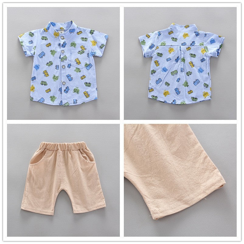 Conjunto de roupas casuais de verão para bebês, shorts e top, roupas infantis,