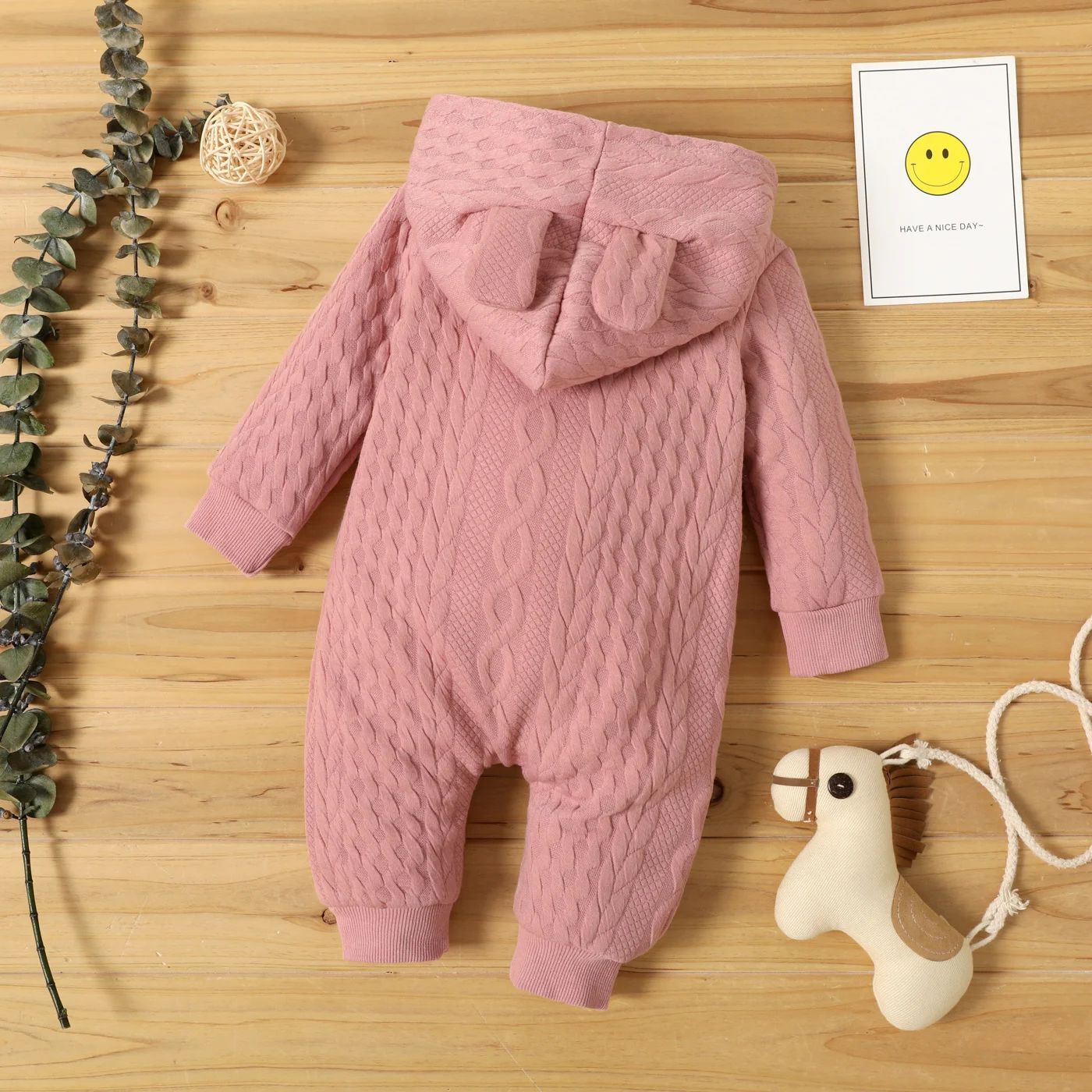 Macacão para bebês recém-nascidos de 0 a 18 meses, meninos e meninas, orelhas