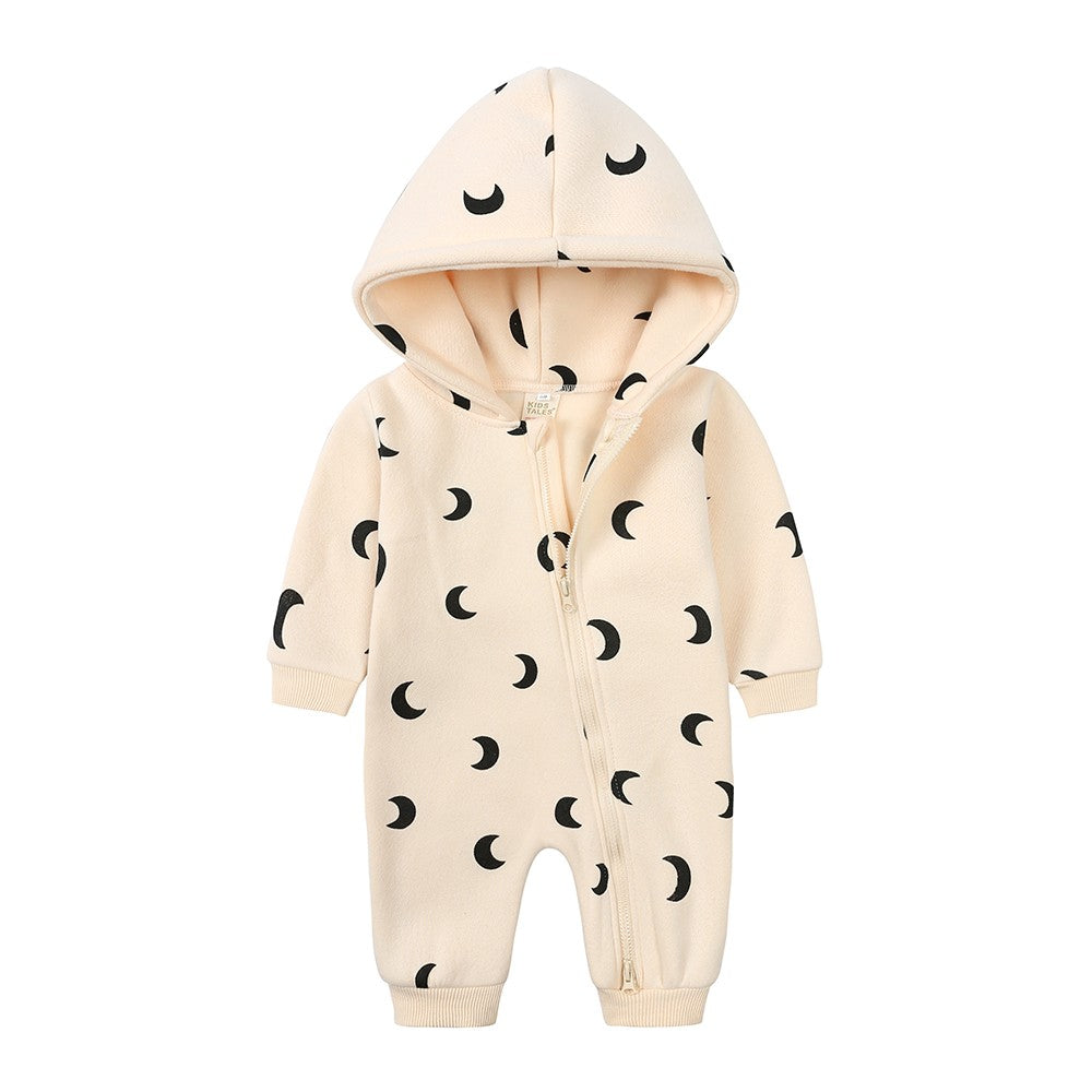 0-24m bonito bebê recém-nascido macacão inverno absorvente velo roupas quente