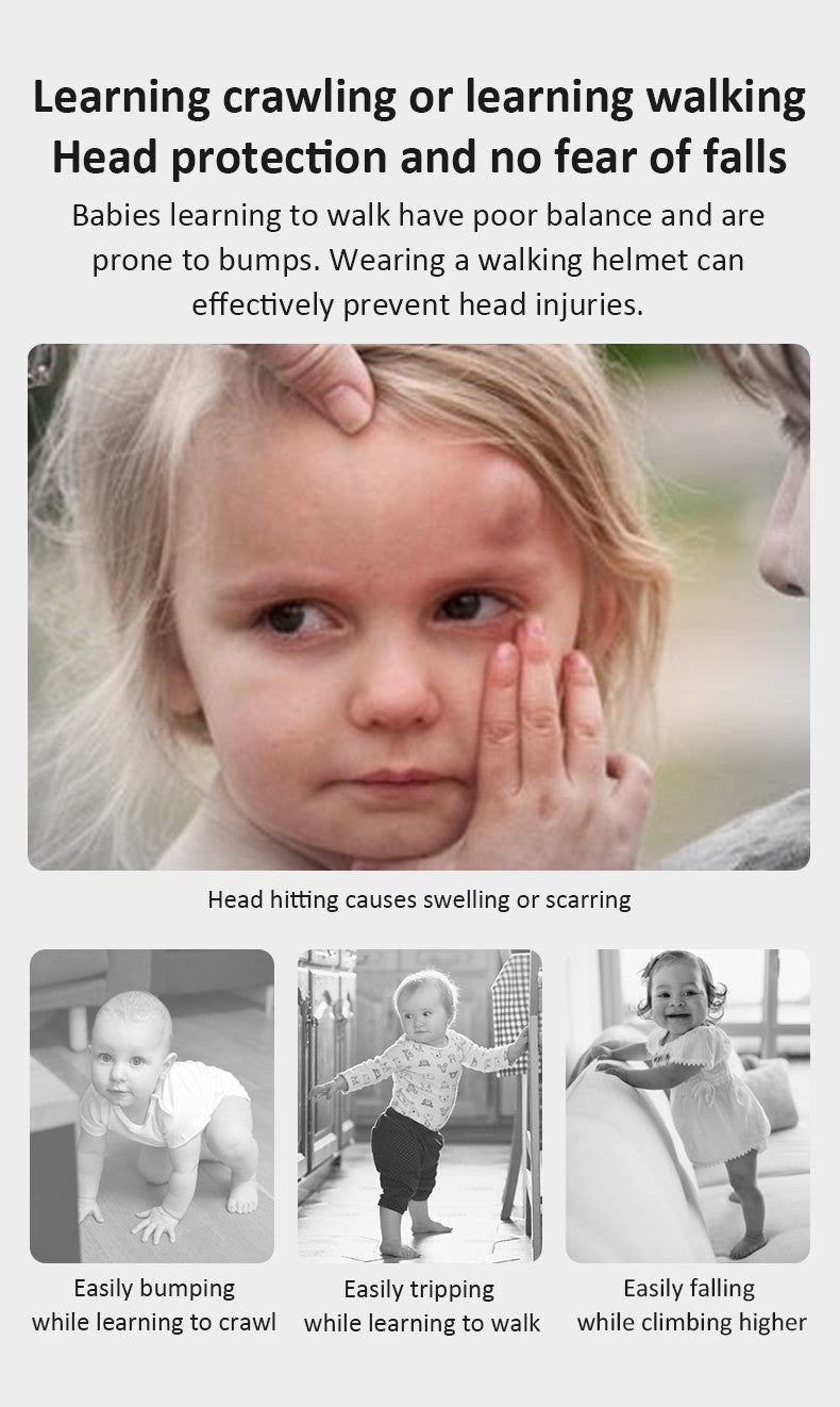 Capacete de Proteção Anti-Impacto para Bebê Mambobaby Guard - Leve, Respirável e com Design Fofo de Animais