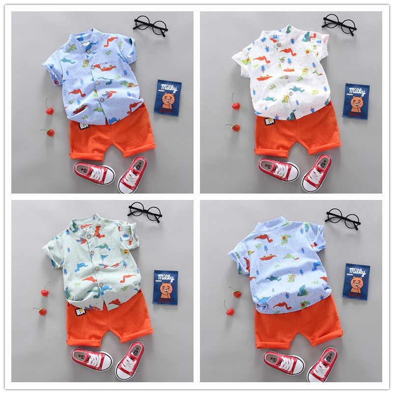Conjunto de roupas casuais de verão para bebês, shorts e top, roupas infantis,