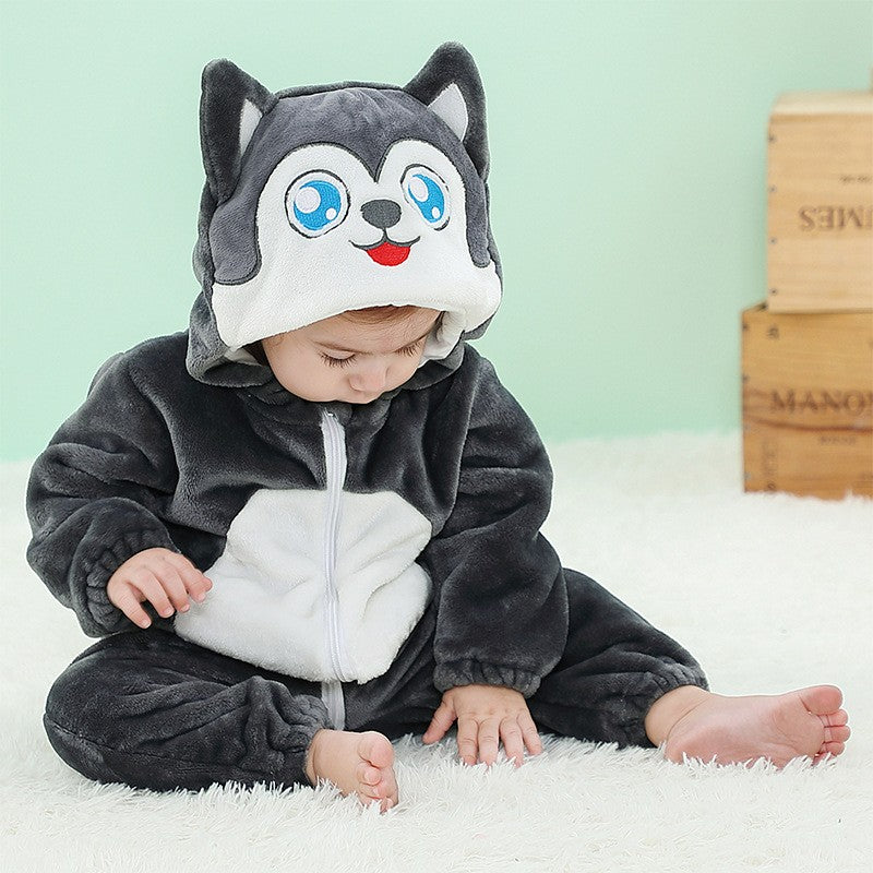 Trajes de dinossauro vermelho macacão de bebê recém-nascido criança cosplay