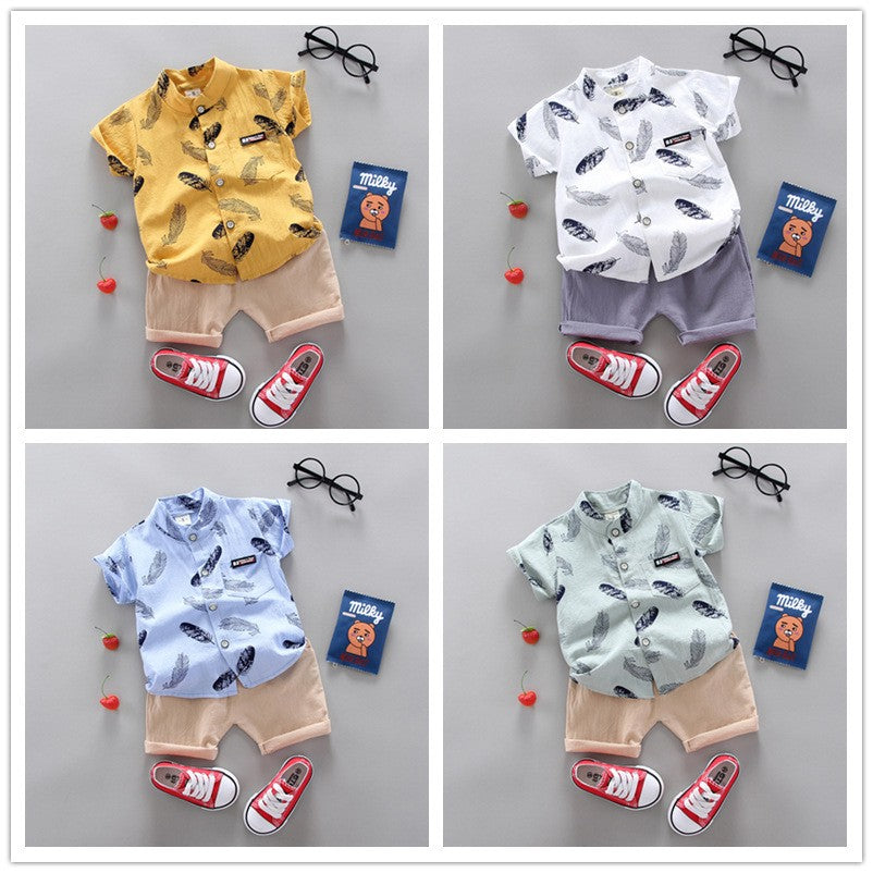 Conjunto de roupas casuais de verão para bebês, shorts e top, roupas infantis,