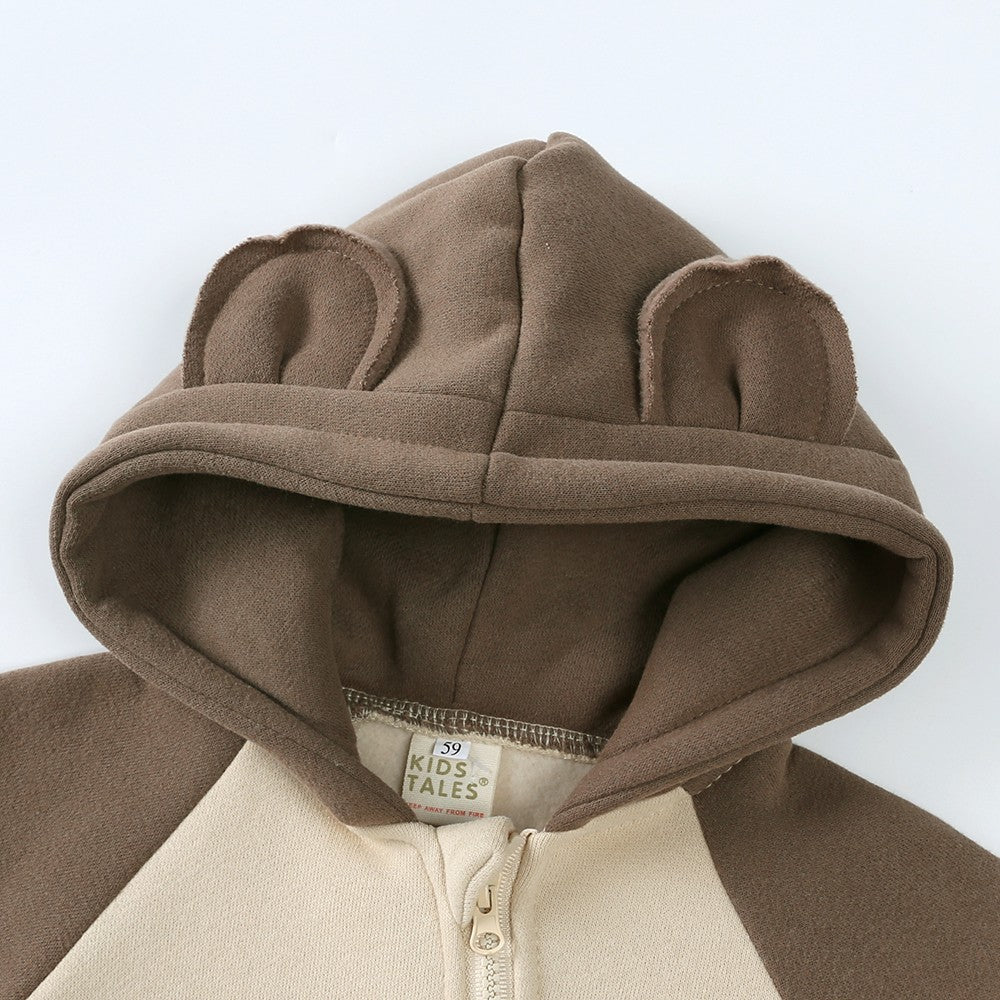 0-24m bonito bebê recém-nascido macacão inverno absorvente velo roupas quente