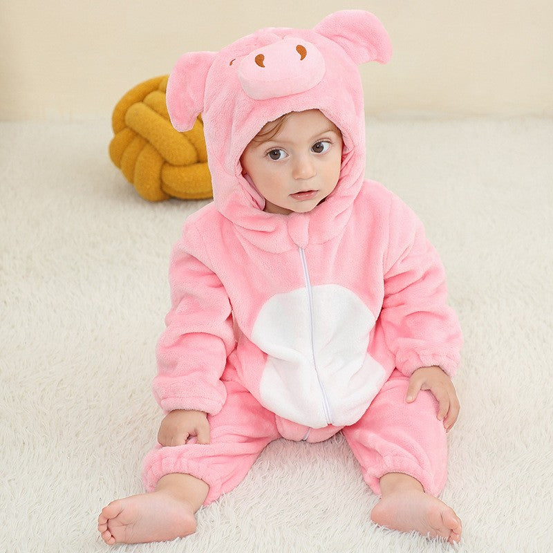 Trajes de dinossauro vermelho macacão de bebê recém-nascido criança cosplay
