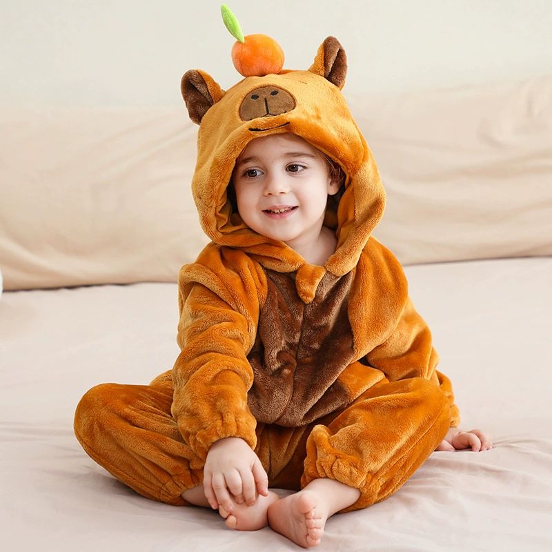 Trajes de dinossauro vermelho macacão de bebê recém-nascido criança cosplay