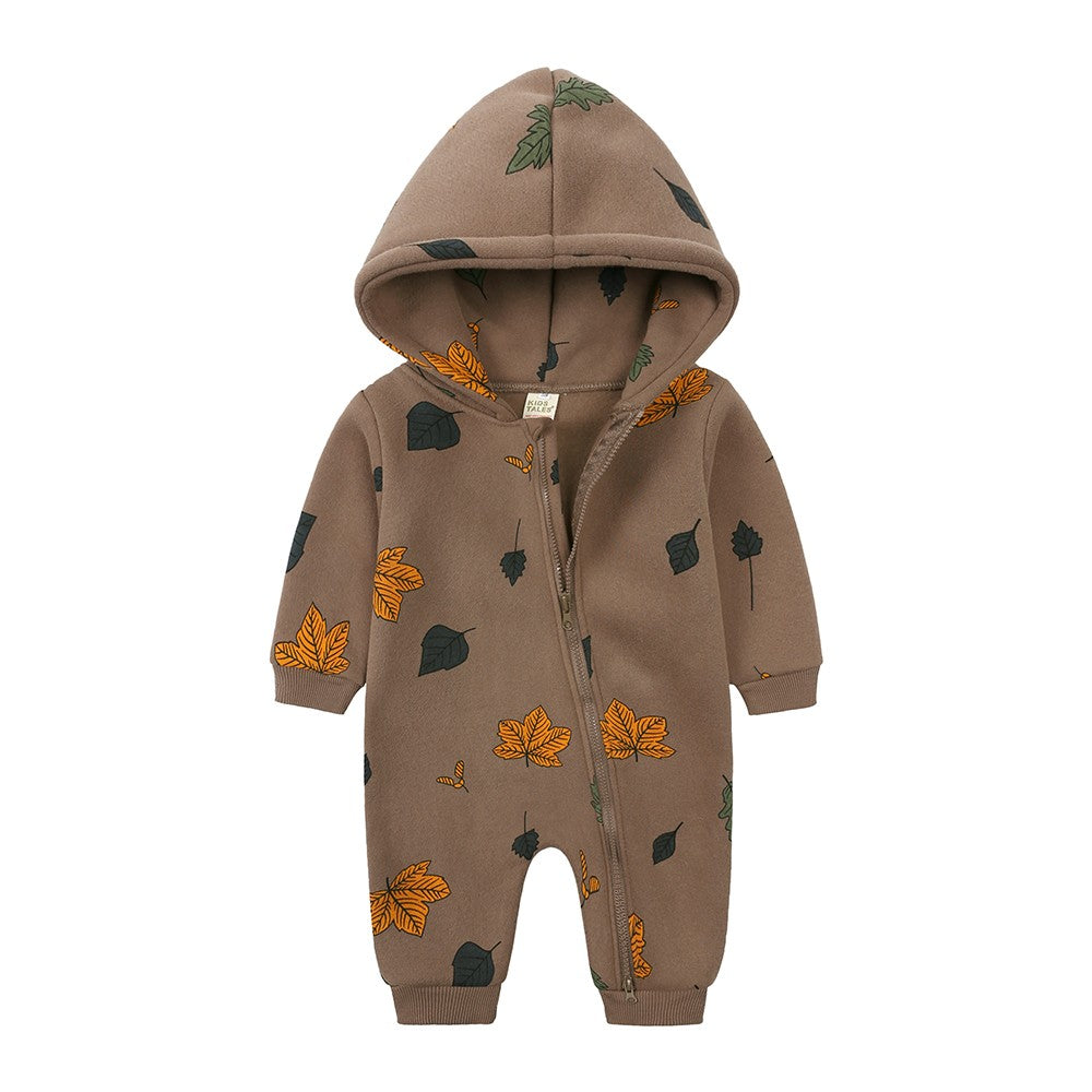 0-24m bonito bebê recém-nascido macacão inverno absorvente velo roupas quente