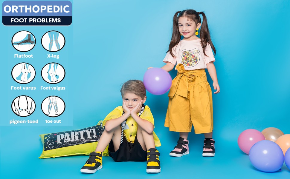 Tênis Casuais Ortopédicos Unissex PRINCE PARD (Cano Baixo, Todas as Estações) - Correção e Estabilidade para Crianças (7-13 Anos)