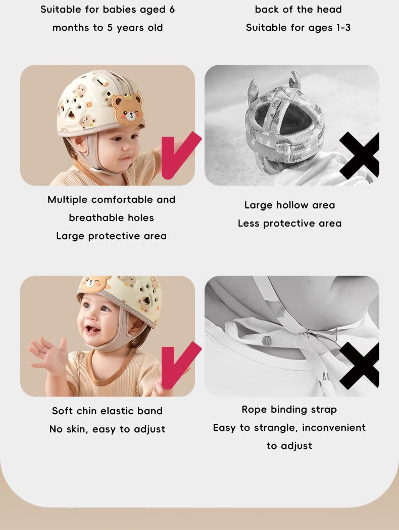 Capacete de Segurança Infantil AIBEDILA (Baby) - Proteção 360°, Macio e Respirável