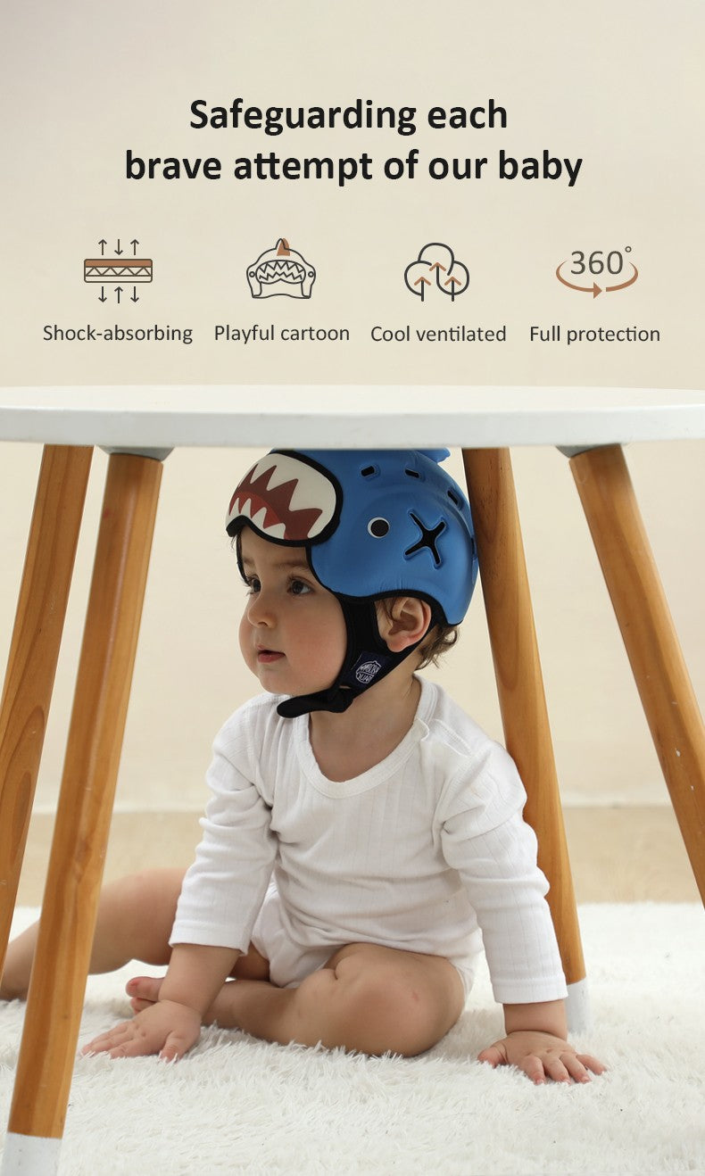 Capacete de Proteção Anti-Impacto para Bebê Mambobaby Guard - Leve, Respirável e com Design Fofo de Animais