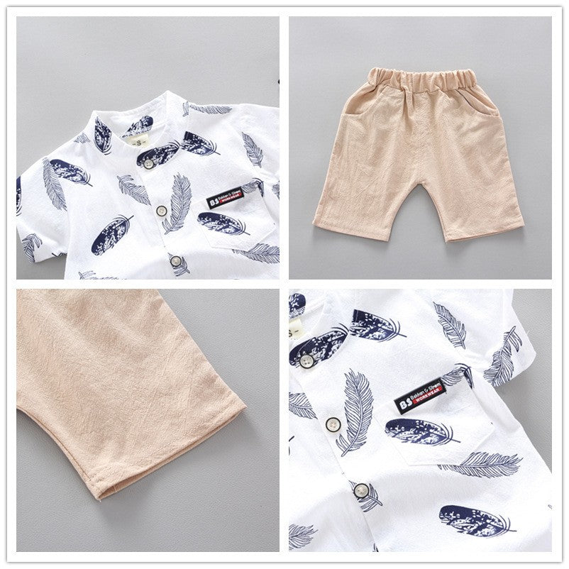 Conjunto de roupas casuais de verão para bebês, shorts e top, roupas infantis,