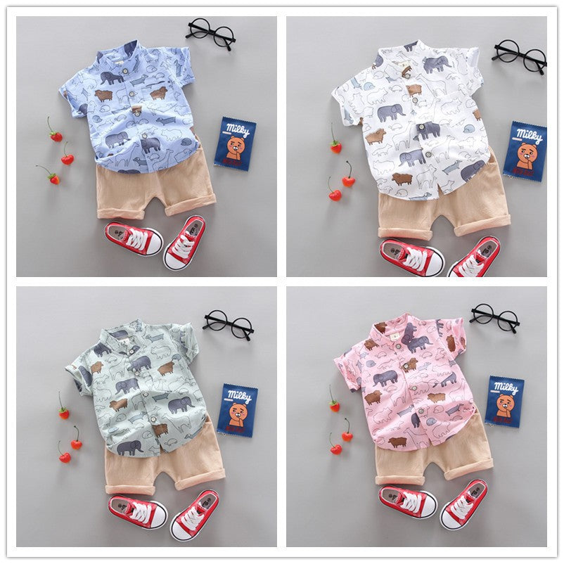 Conjunto de roupas casuais de verão para bebês, shorts e top, roupas infantis,