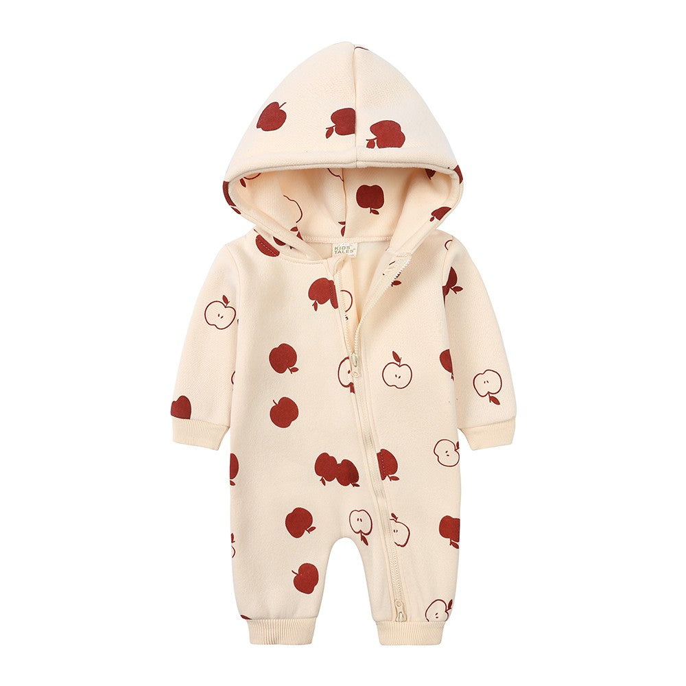 0-24m bonito bebê recém-nascido macacão inverno absorvente velo roupas quente
