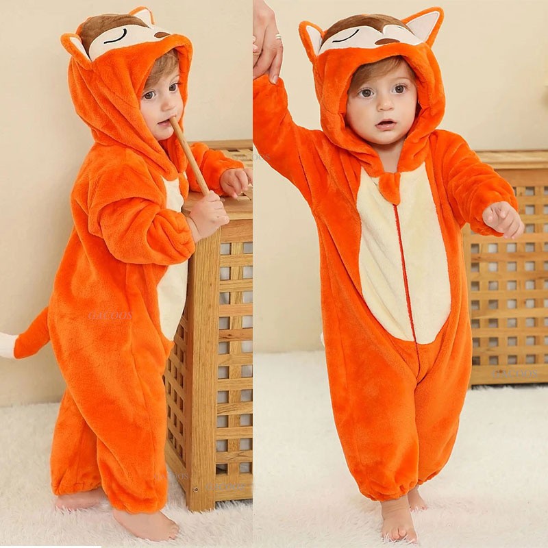 Trajes de dinossauro vermelho macacão de bebê recém-nascido criança cosplay
